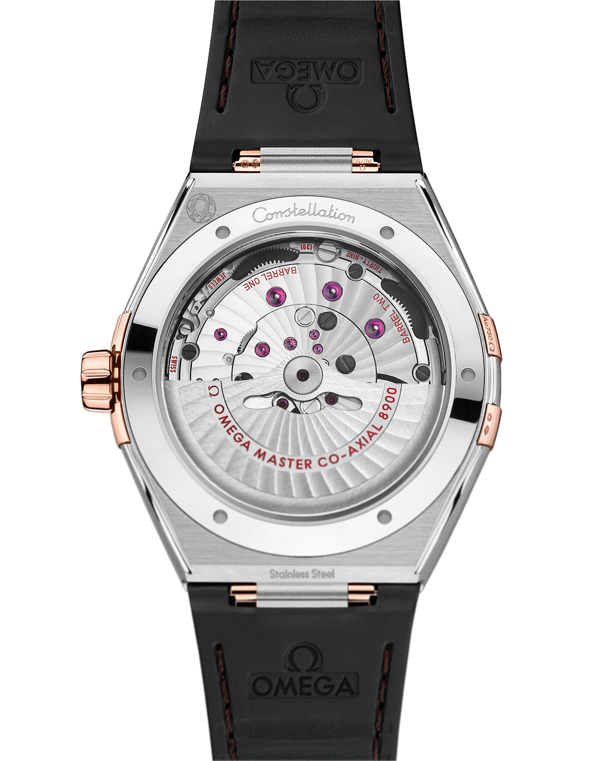 कॉन्स्टेलेशन 41mm स्टील लेदर स्ट्रैप