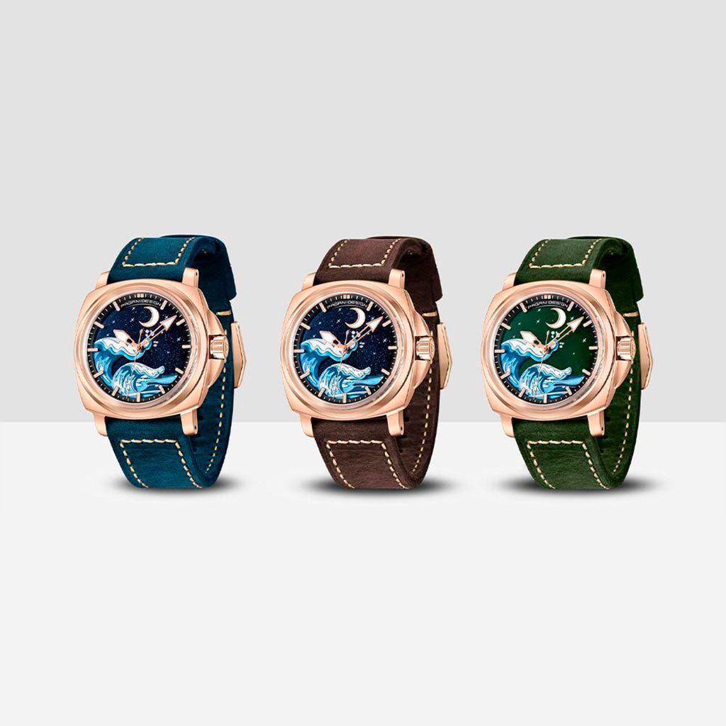 Design Dourado Castanho Wave