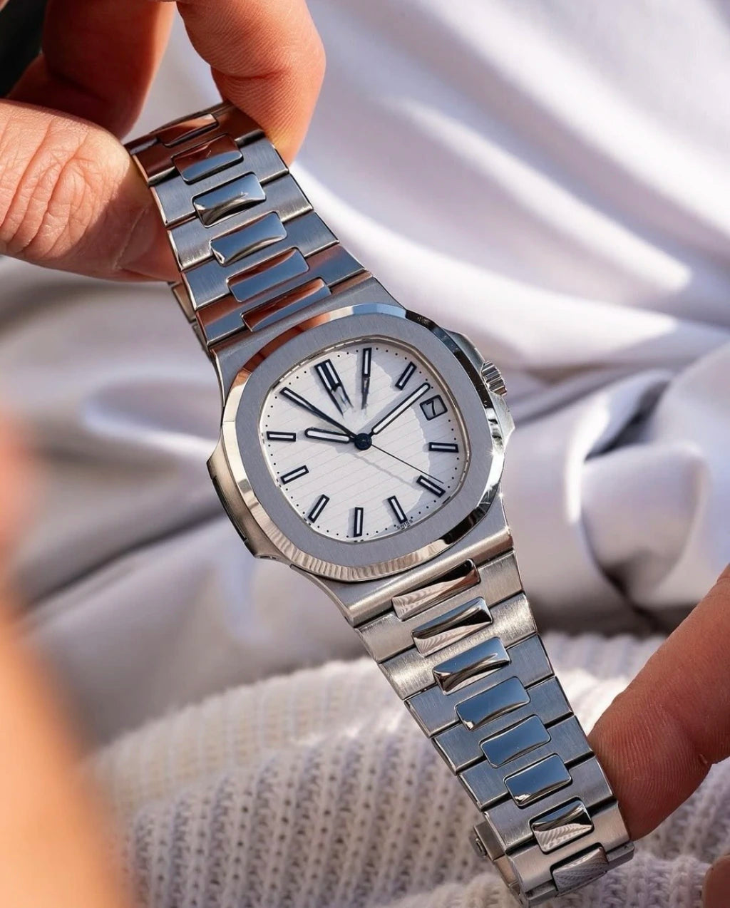 Nautilus White Dial