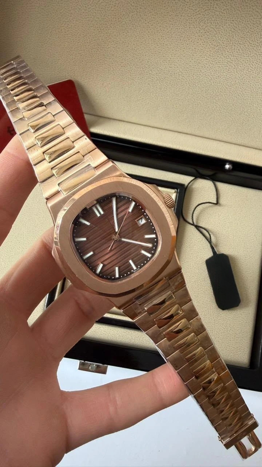 Nautilus Chronograph, Rose Gold, Black Dial