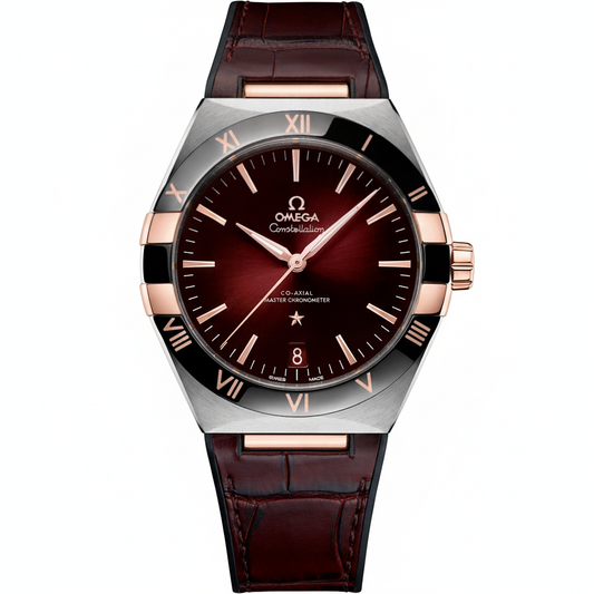 Constellation 41mm Stahl Lederarmband