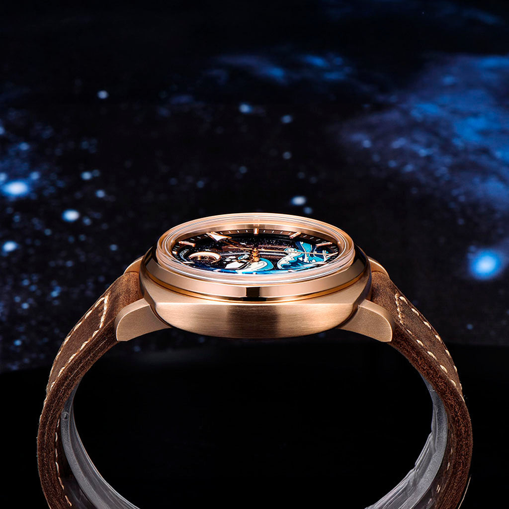 Design Dourado Castanho Wave